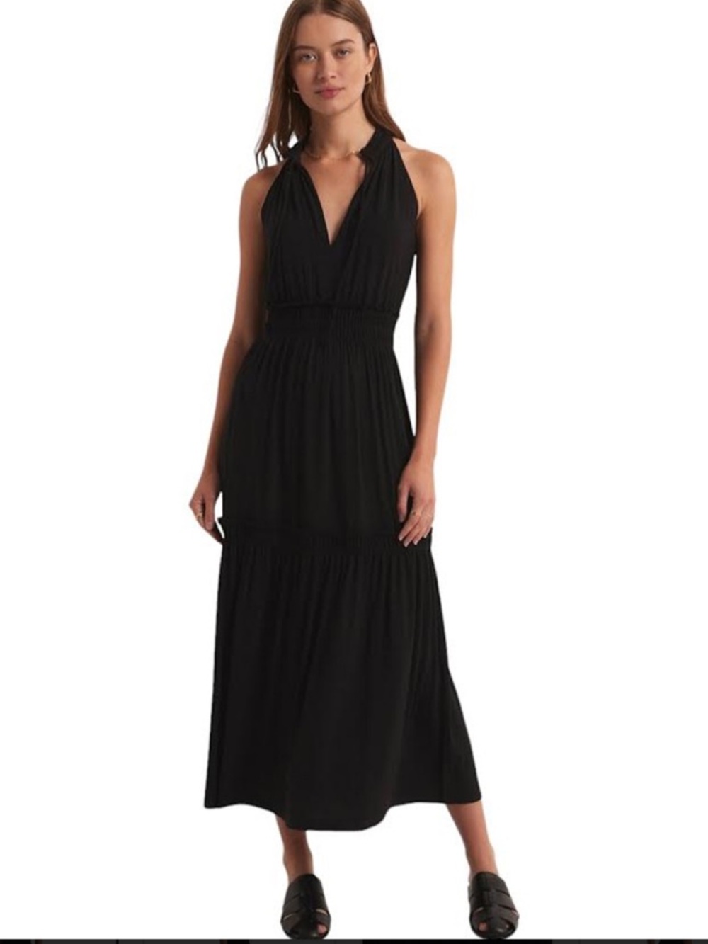 Z Supply Rhea Midi Dress - Black - Size M NWT